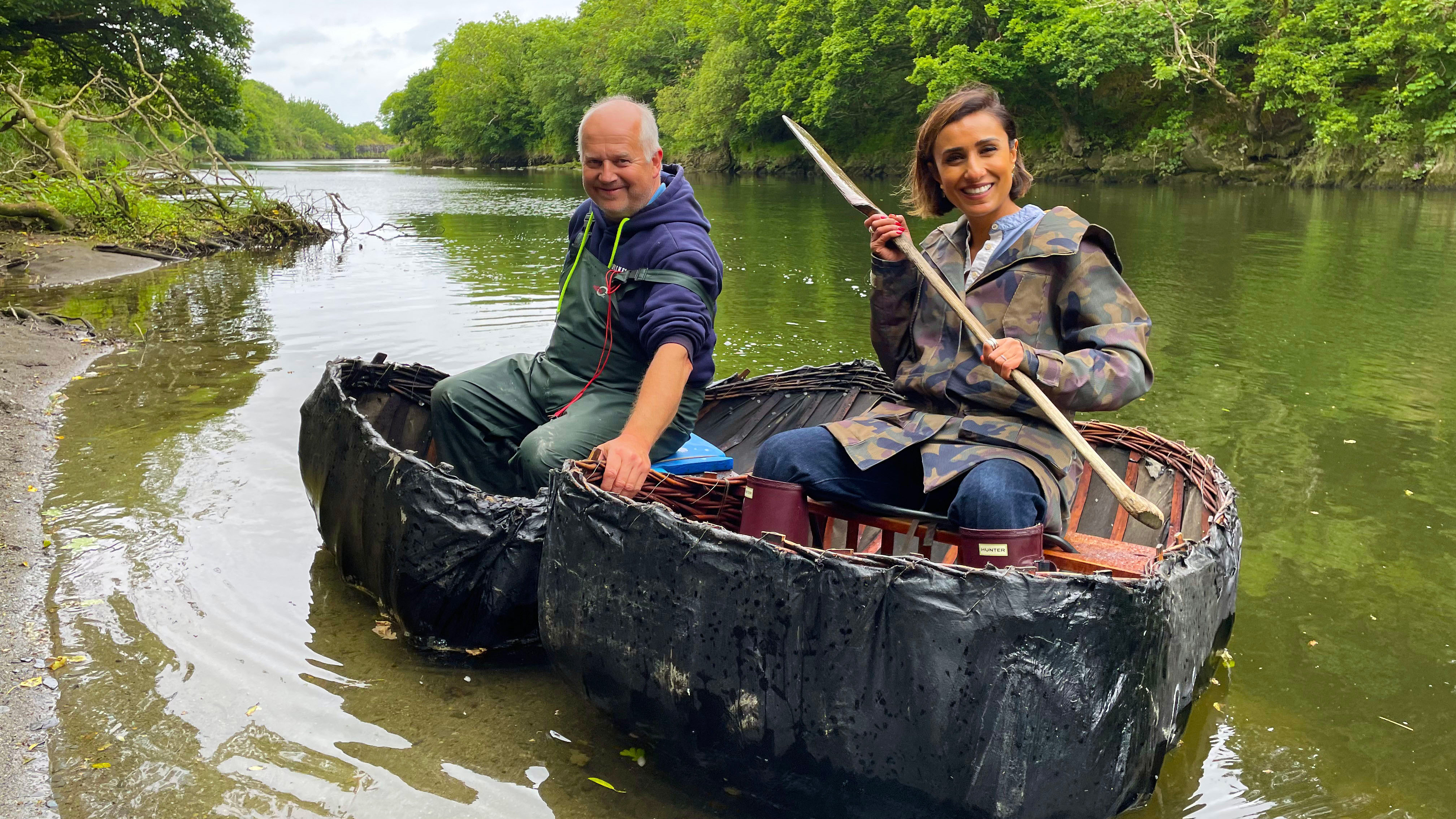 On the shores of the River Teifi, Anita takes to the waters in a coracle, a unique Welsh fishing tradition.